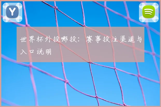 世界杯外投哪投：赛事投注渠道与入口说明